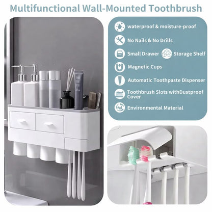 Brushley™ All-In-One Bathroom Organizer Set