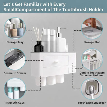 Brushley™ All-In-One Bathroom Organizer Set