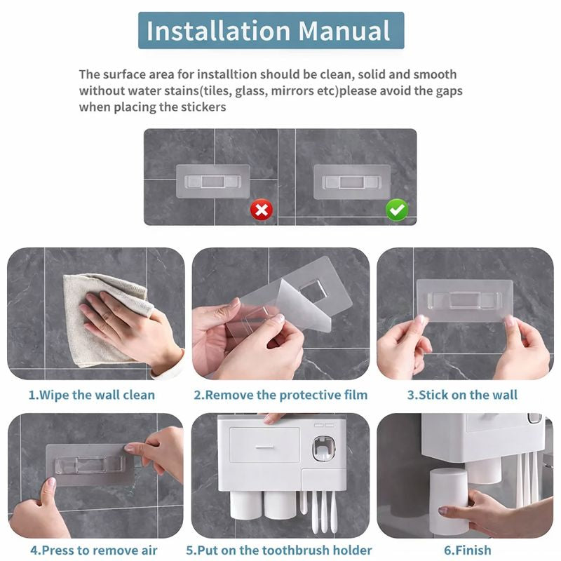 Brushley™ All-In-One Bathroom Organizer Set