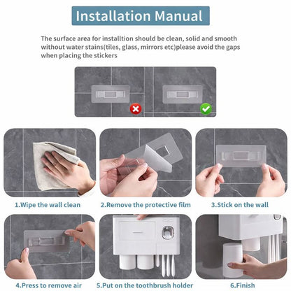 Brushley™ All-In-One Bathroom Organizer Set